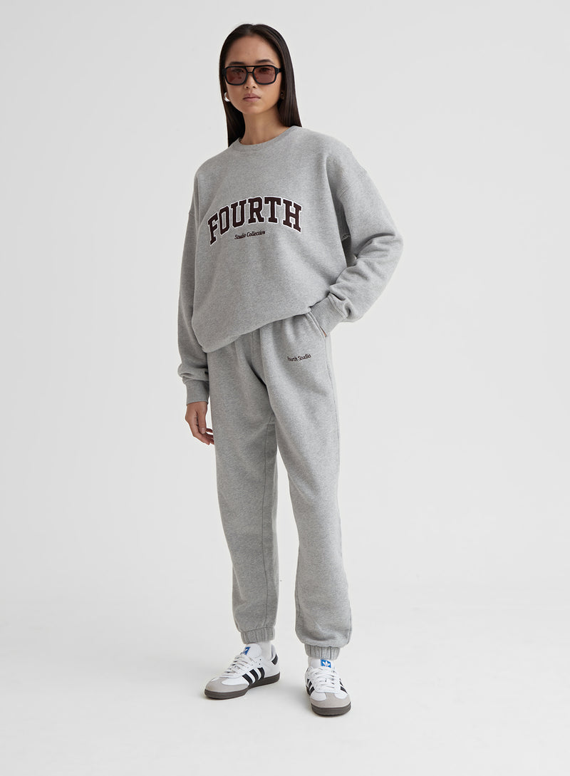 Grey Marl Fourth Studio Branded Jogger – Dianna