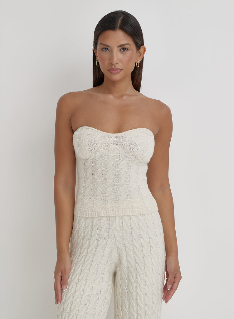 Cream Knitted Corset- Janina