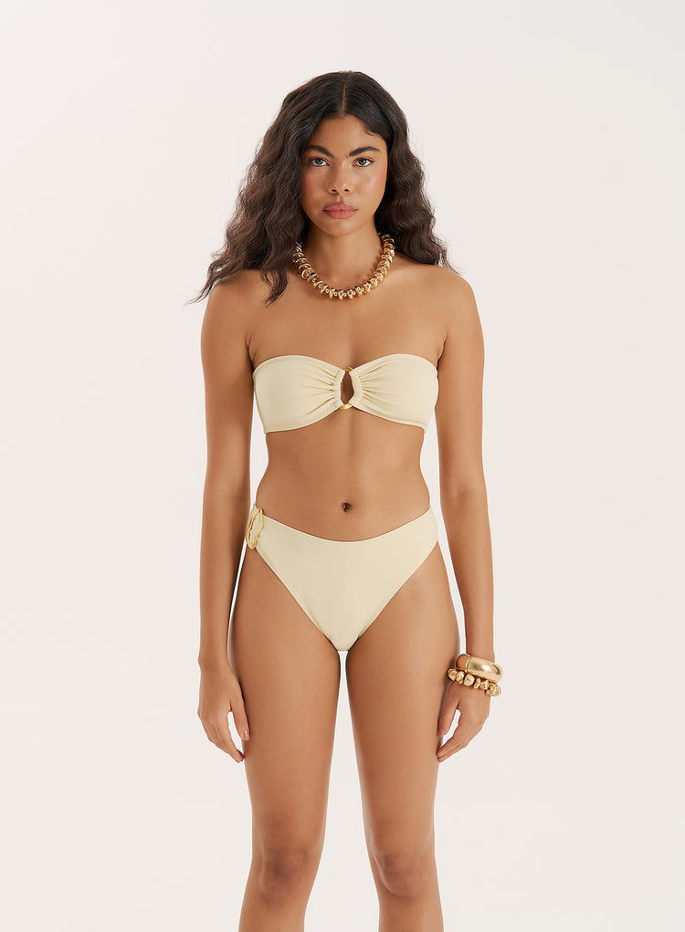 Buttercream Bandeau Bikini Top- Cecelia
