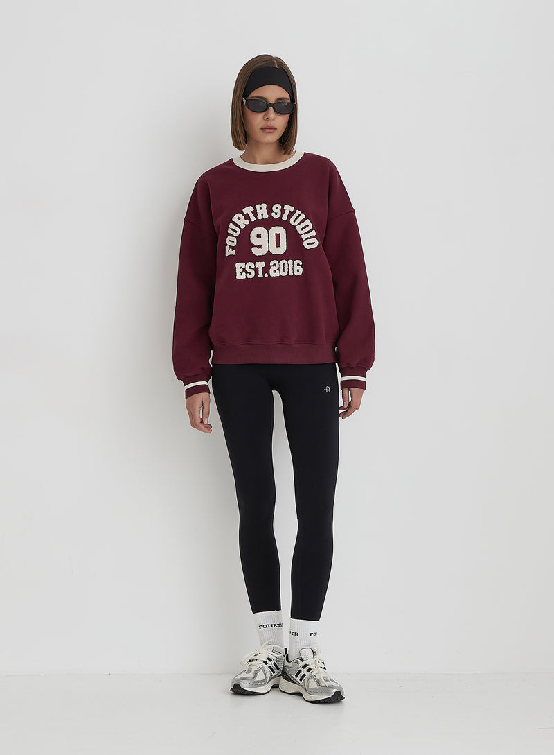 Burgundy Fourth Studio Relaxed Oversized Sweatshirt- Davis