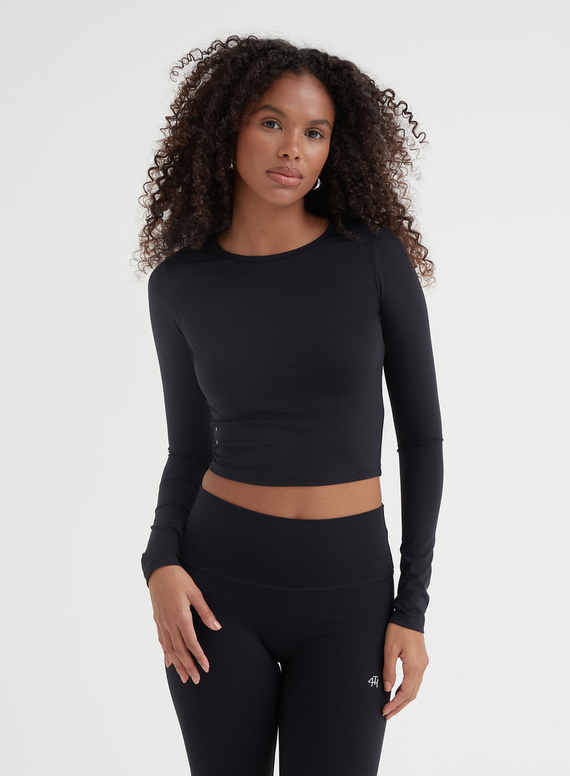 Black Fourth Long Sleeve Top - Lara