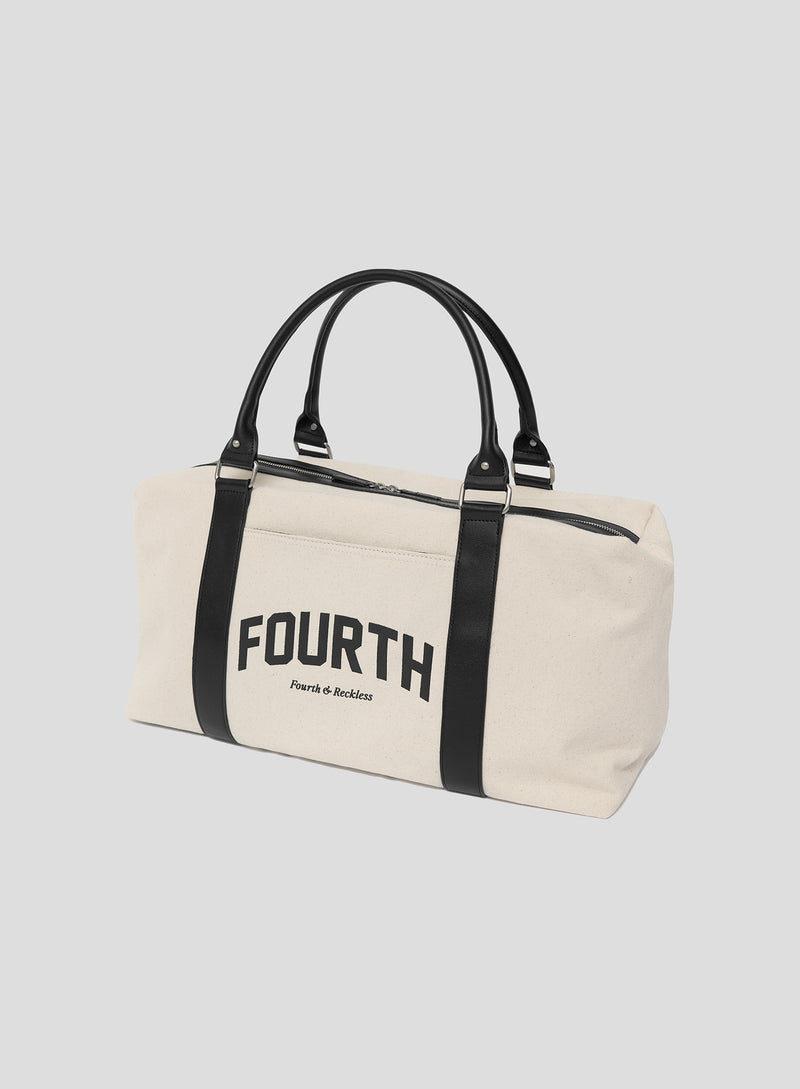 Beige Fourth Branded Duffle Bag- Alfie