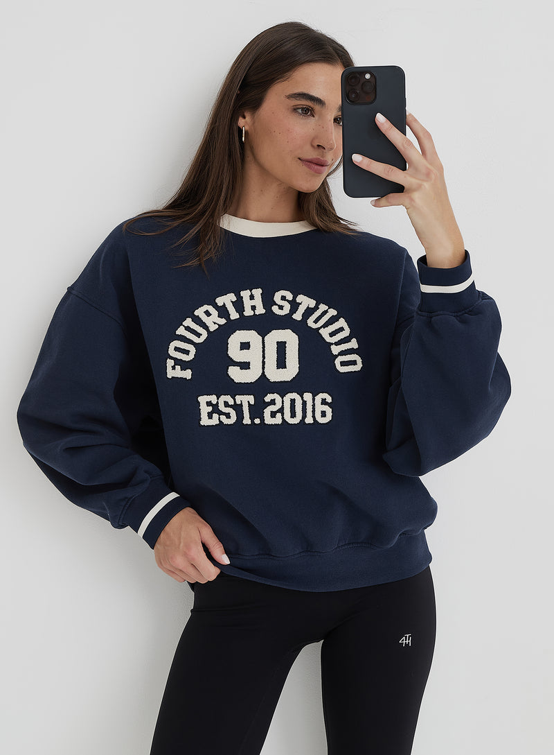 Navy Fourth Studio Relaxed Sweatshirt- Davis