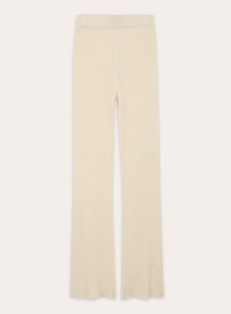 Cream Knitted Trouser-Louie