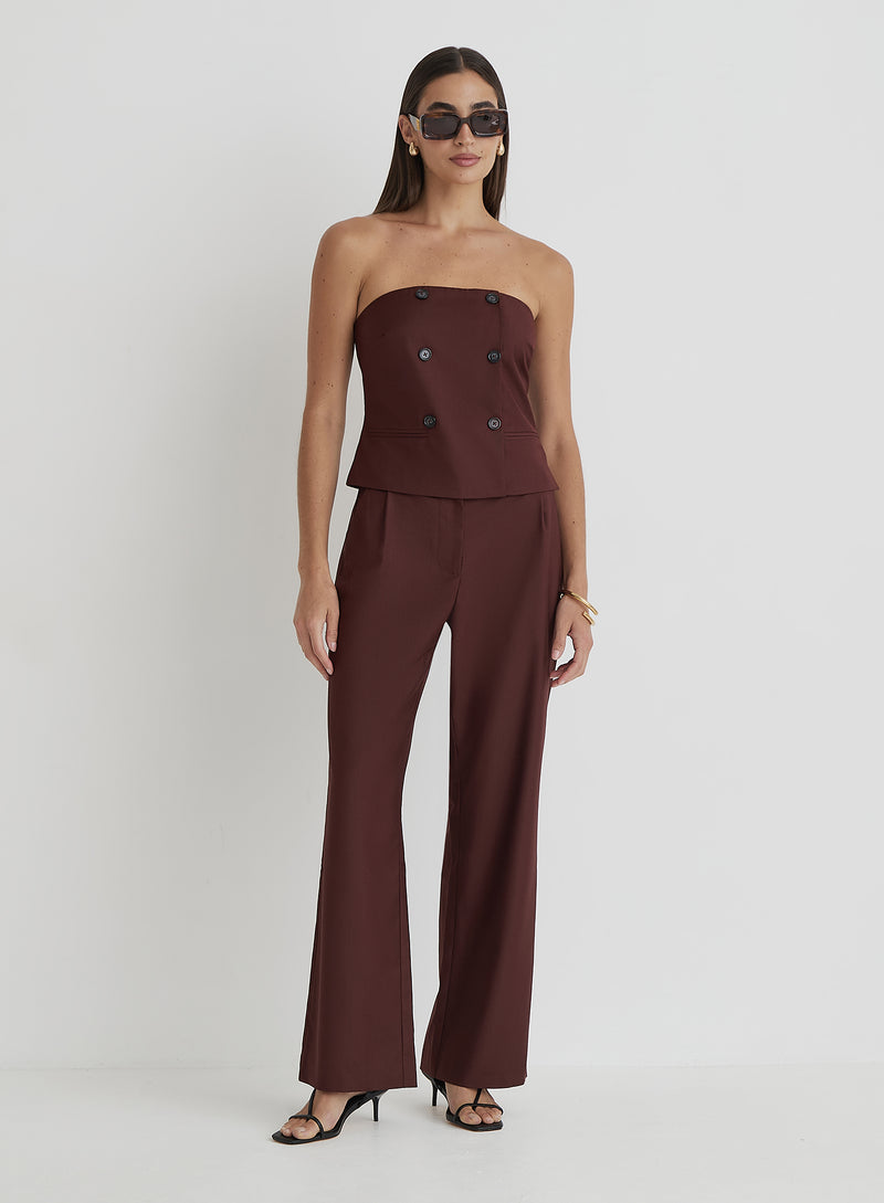 Burgundy Tailored Corset- Crea