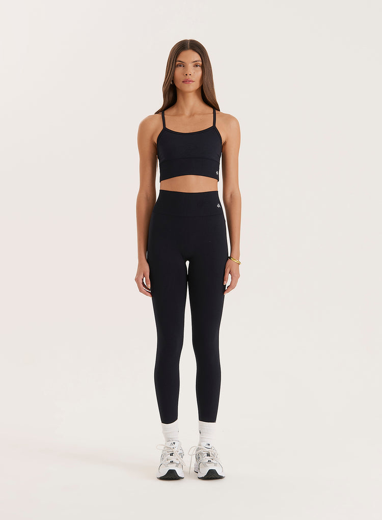 Black Sculpting Seamless Gym Leggings- Tyler