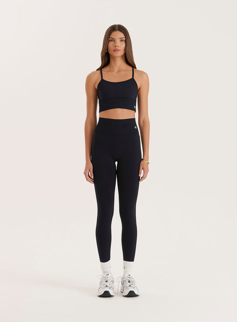 Black Sculpting Seamless Gym Leggings- Tyler