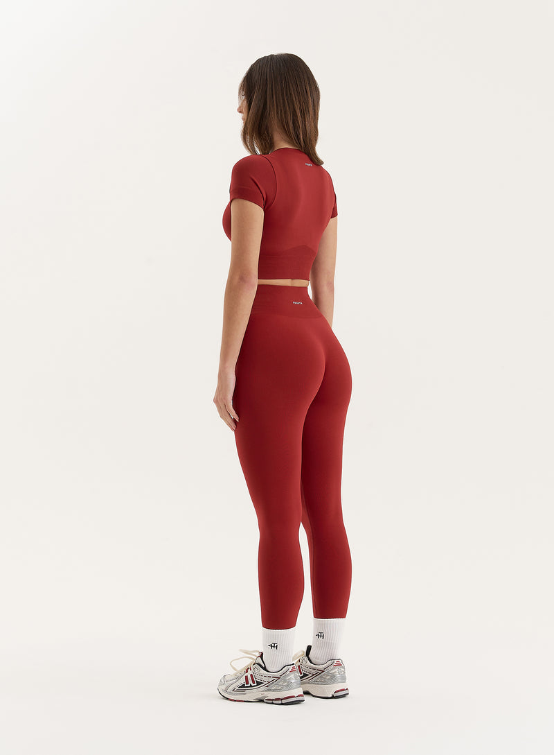 Red Sculpting Seamless Gym Leggings- Tyler