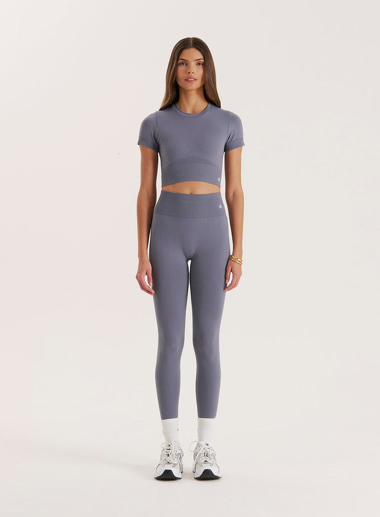 Grey Sculpting Seamless Gym Leggings- Tyler