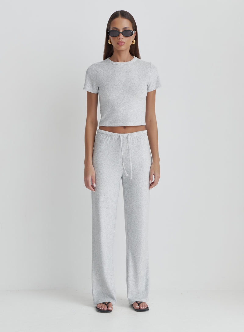 Grey Towelling Trouser