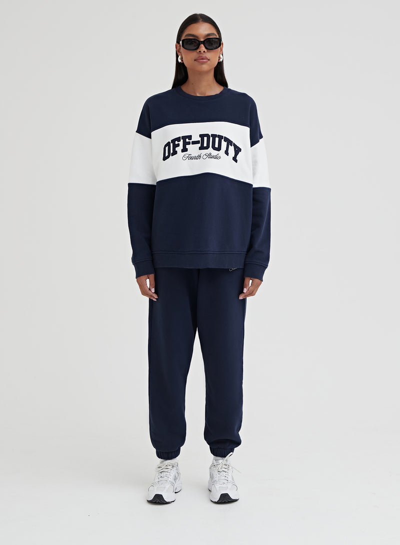 Navy Off Duty Oversized Sweatshirt – Parker