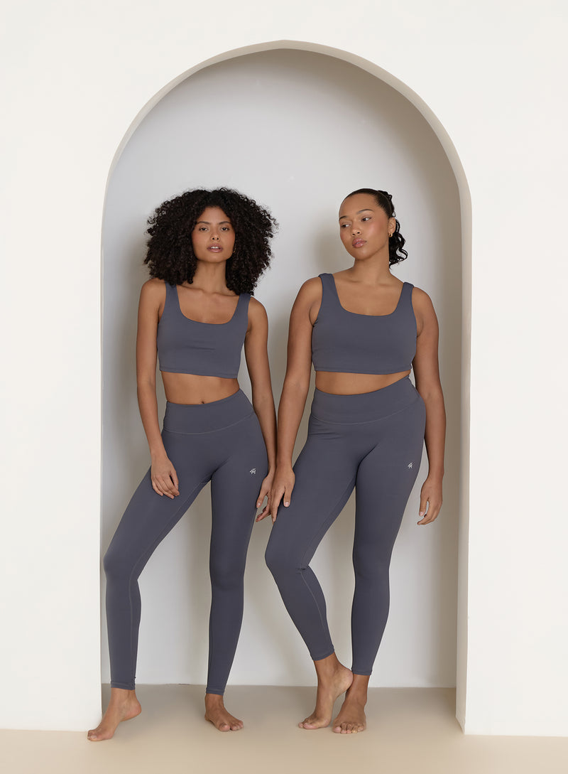 Slate Blue Fourth High Waisted Legging- Elessia