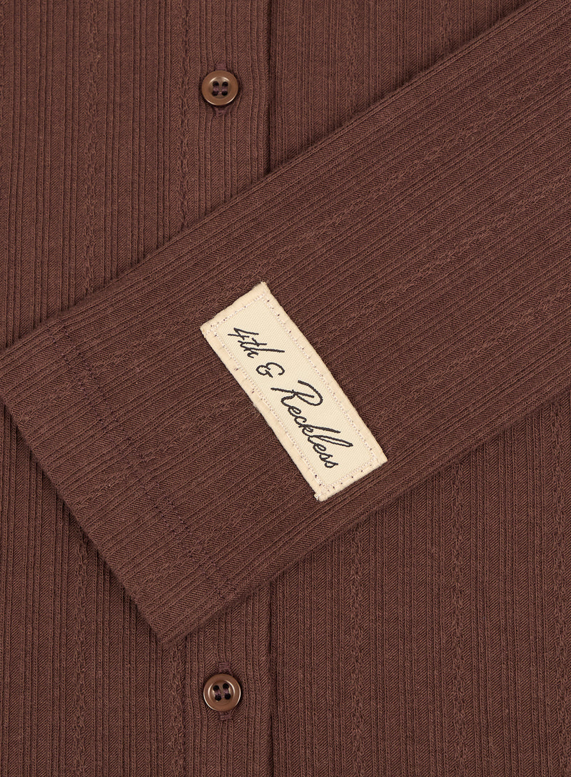 Chocolate Buttoned Pointelle Top