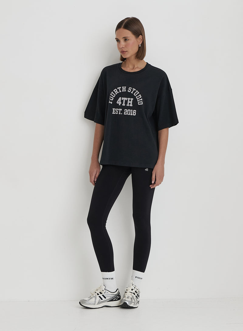 Grey Acid Wash Oversized Distressed Slogan T-Shirt- Finn