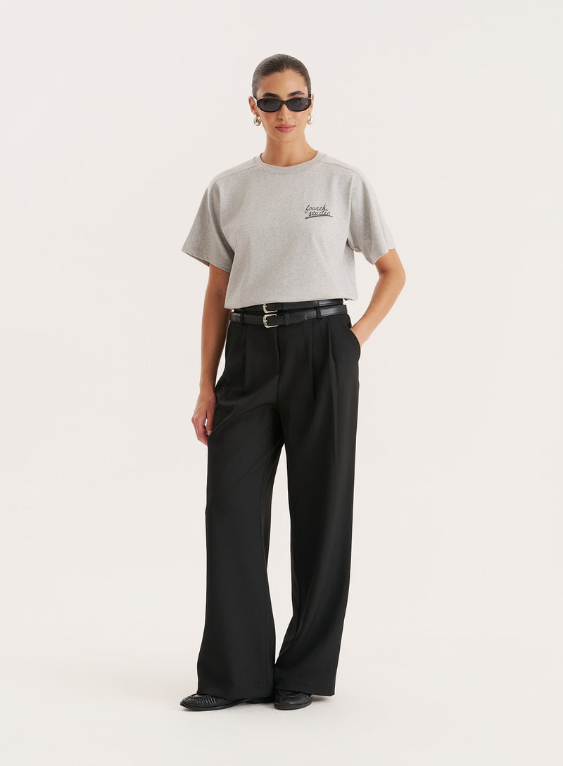 Grey Fourth Studio Cotton T-Shirt-Nina