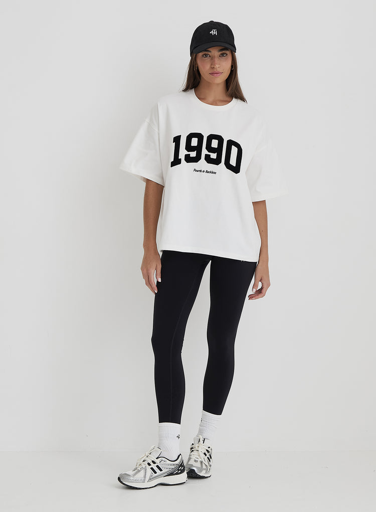 Oatmeal 1990 Slogan Oversized T-Shirt- Oran