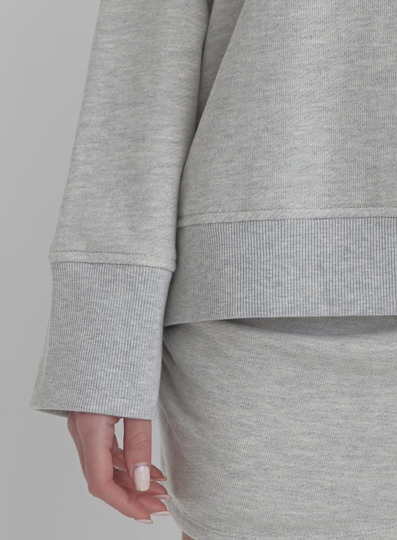 Grey Marl Oversized Sweatshirt - Catherine