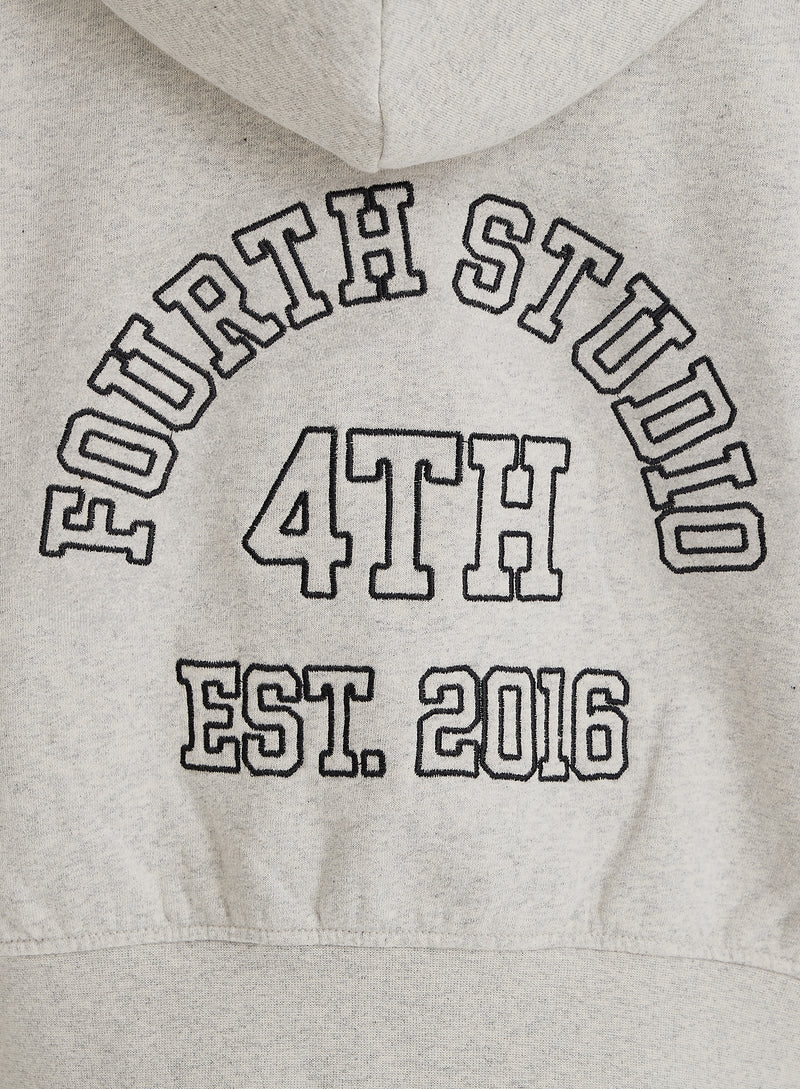 Grey Fourth Studio Cropped Zip Hoodie- Carey