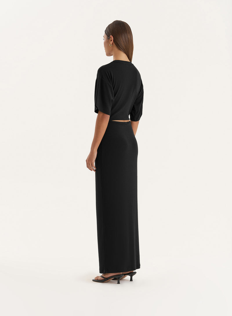 Black Cut Out Maxi Dress- Summer