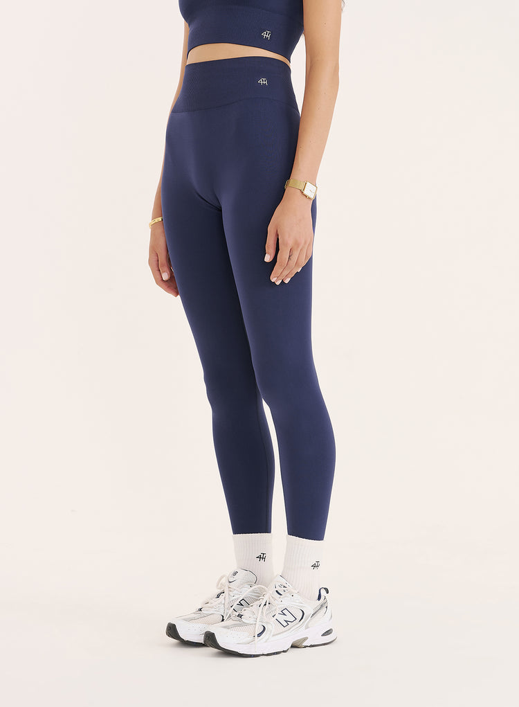 Navy Sculpting Seamless Gym Leggings- Tyler