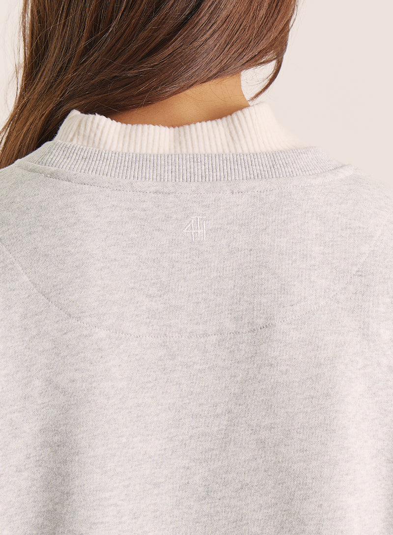 Light Grey Fourth Script Slogan Sweatshirt