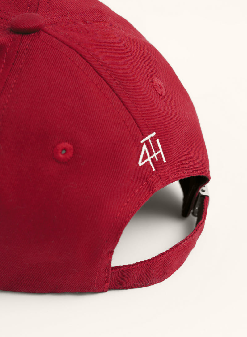 Red Sports Club Embroidered Cap