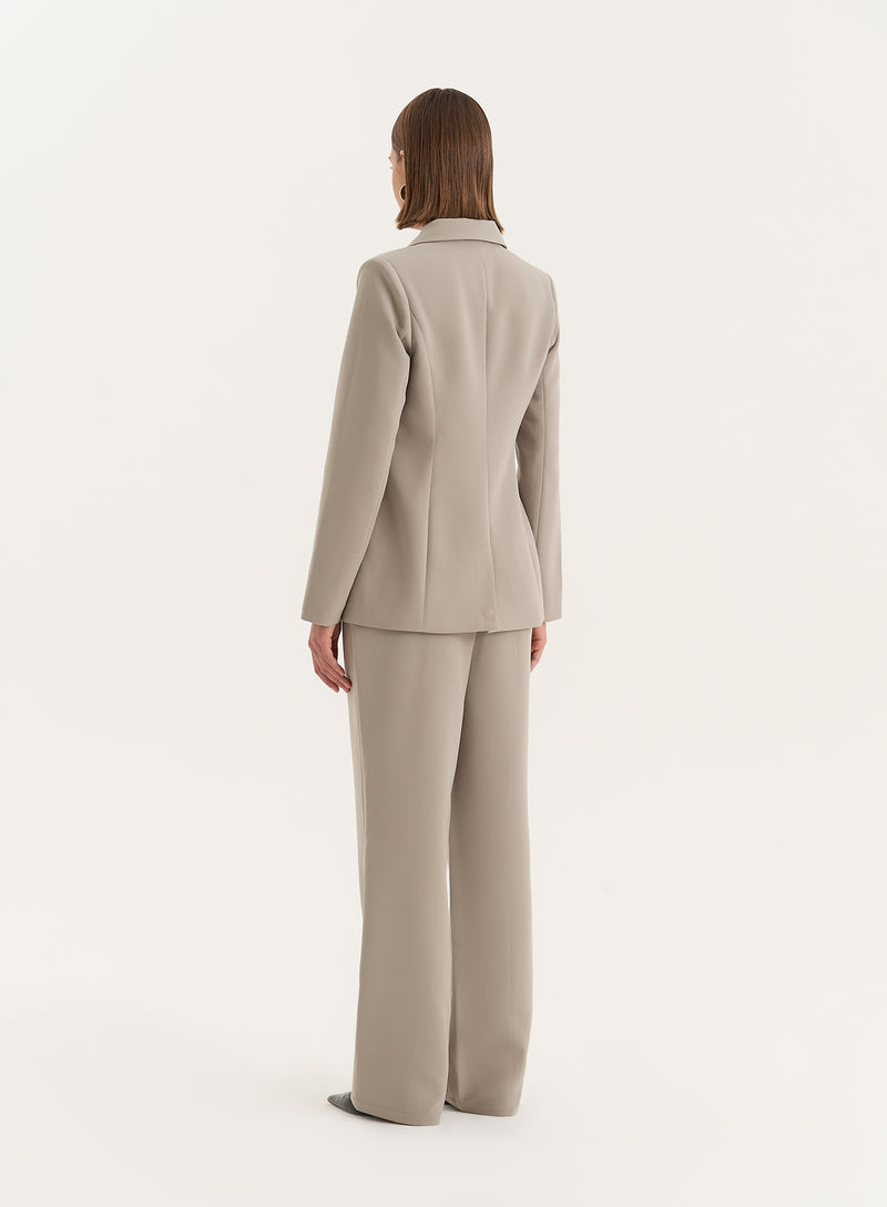 Olive Tailored Asymmetric Blazer- Bianca