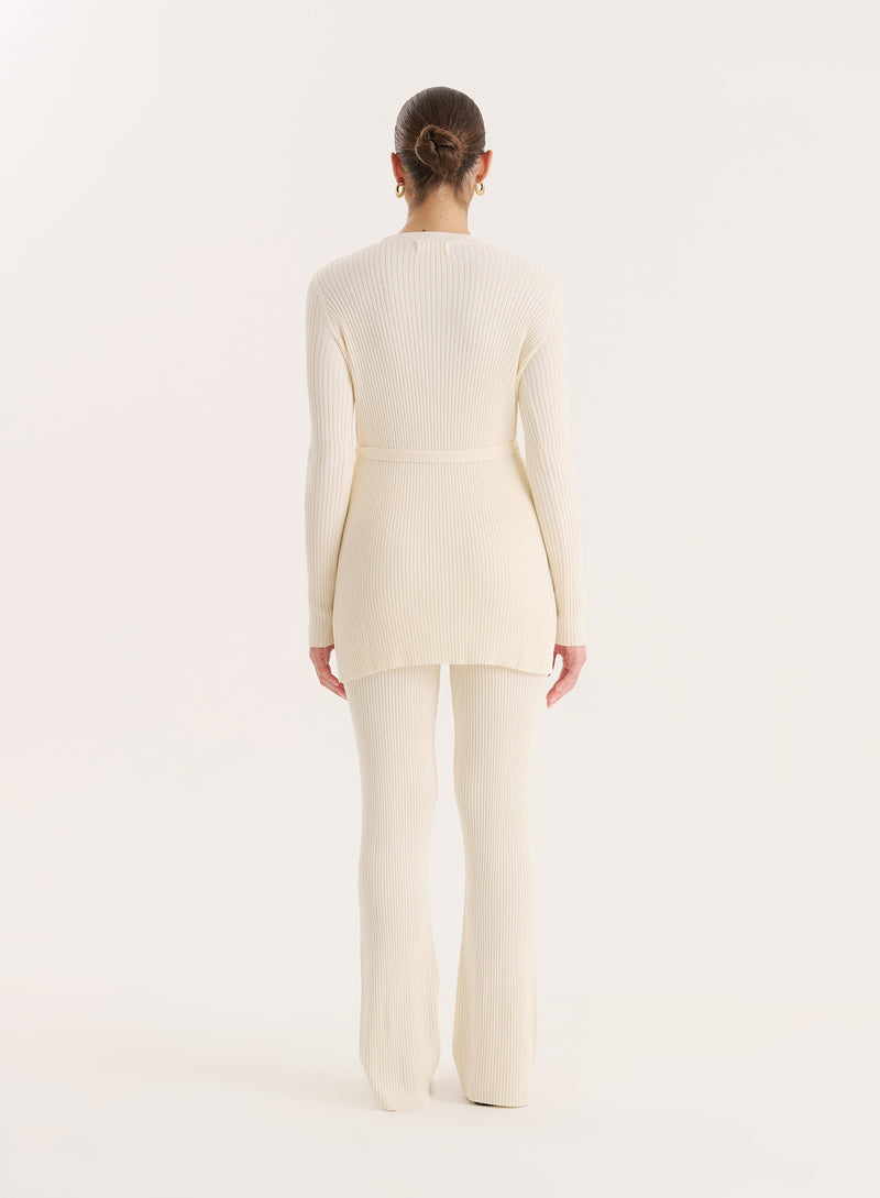 Cream Knitted Top-Louie