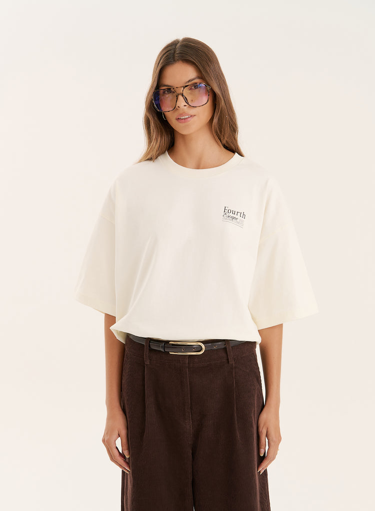 Cream Fourth Country Club Graphic T-Shirt- Rachel