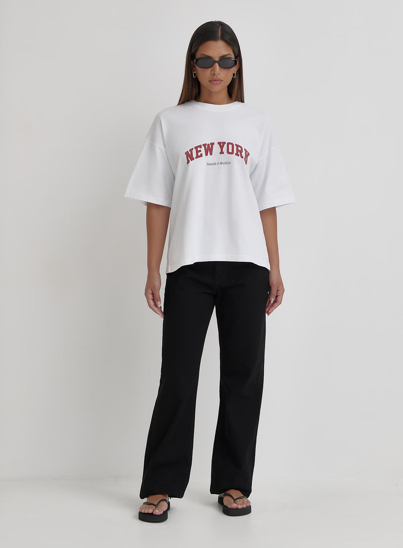 White New York T-shirt- Macy