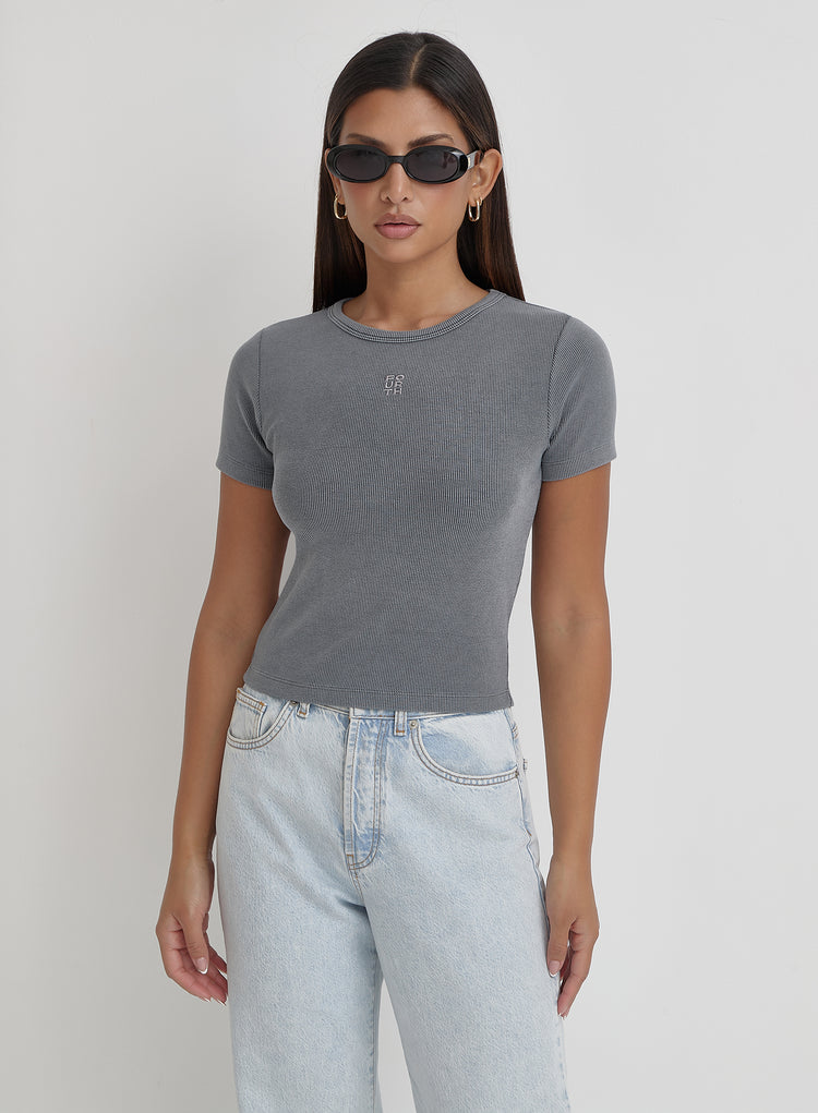 Acid Wash Baby Tee- Kassi