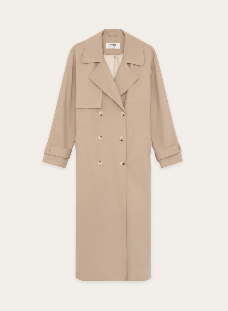 Beige Belted Trench Coat- Tabi