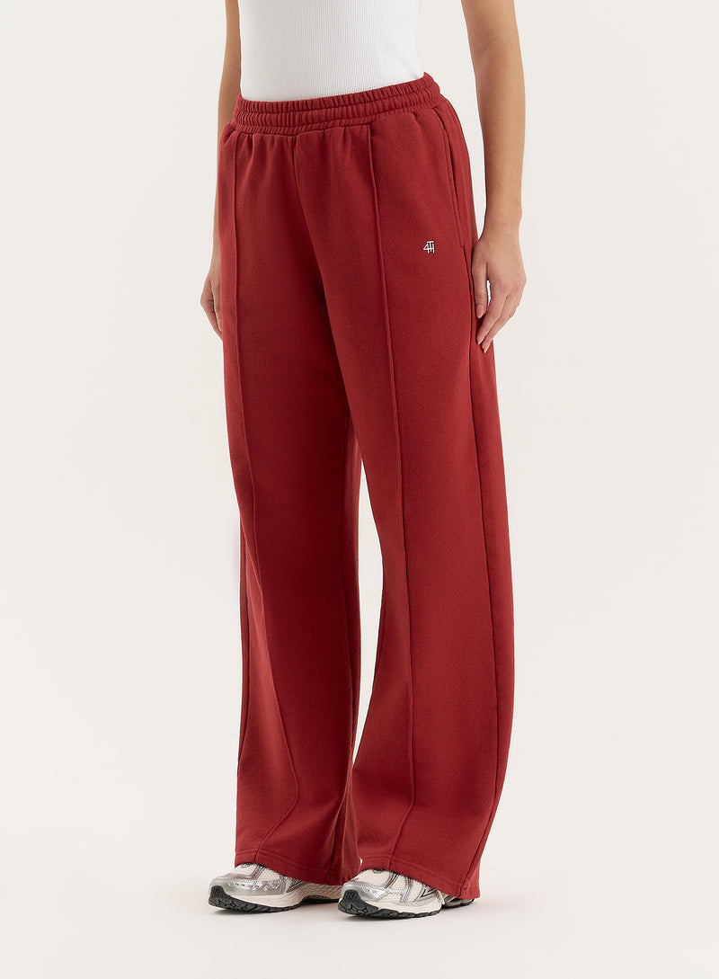 Red 4th Wide Leg Branded Joggers- Fergie