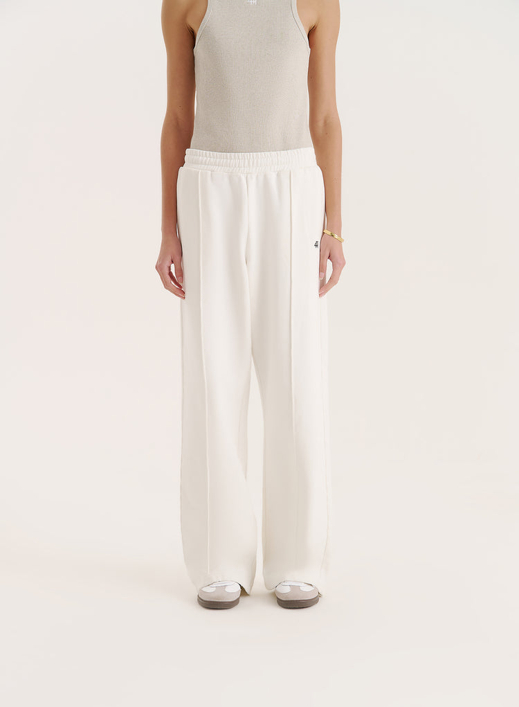 White 4th Wide Leg Branded Joggers- Fergie