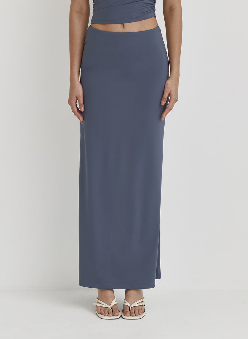 Blue Jersey Maxi Skirt- Kaitlyn