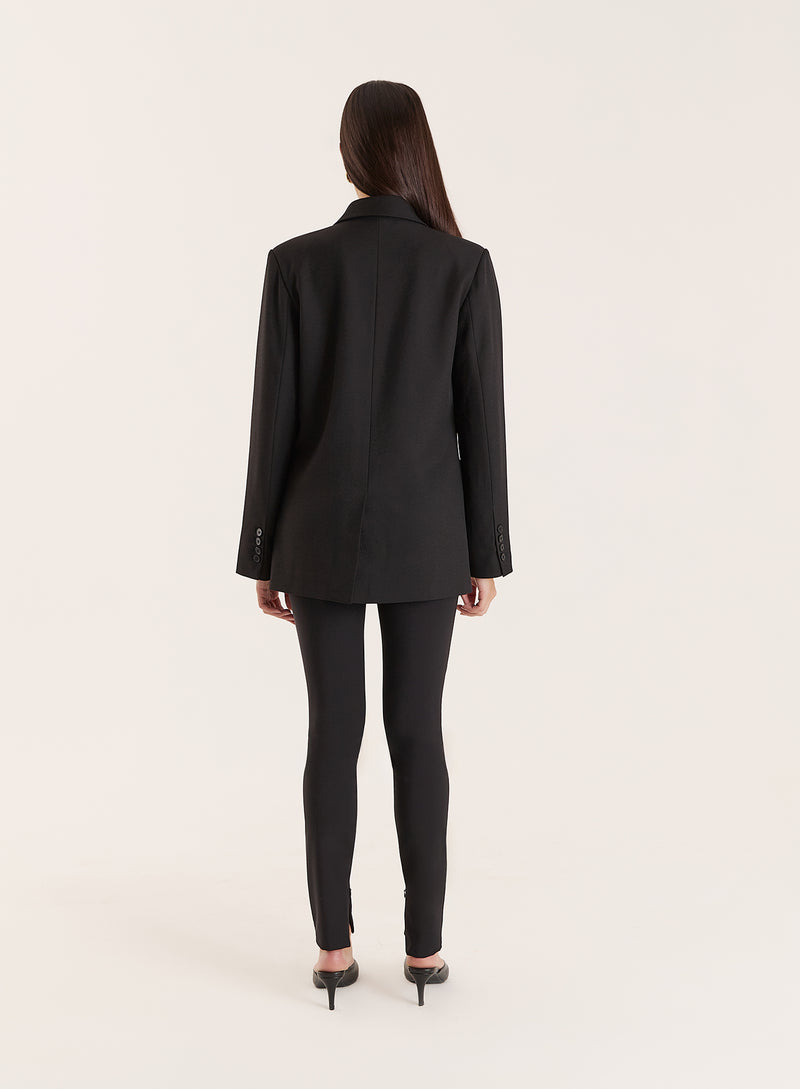 Black Slim Fit Tailored Stretch Trouser