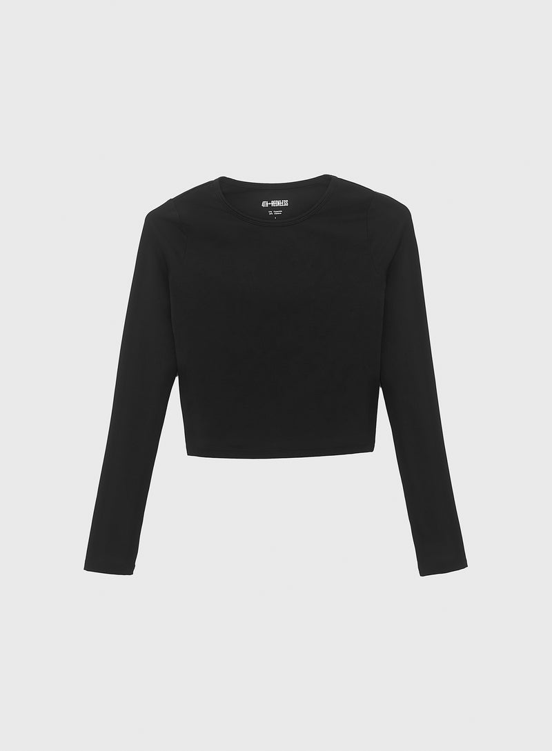 Black Fourth Long Sleeve Top - Lara