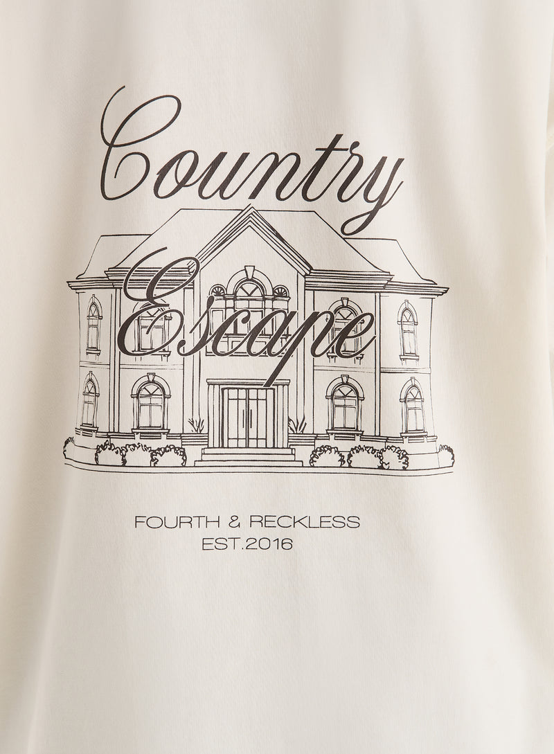Cream Fourth Country Club Graphic T-Shirt- Rachel