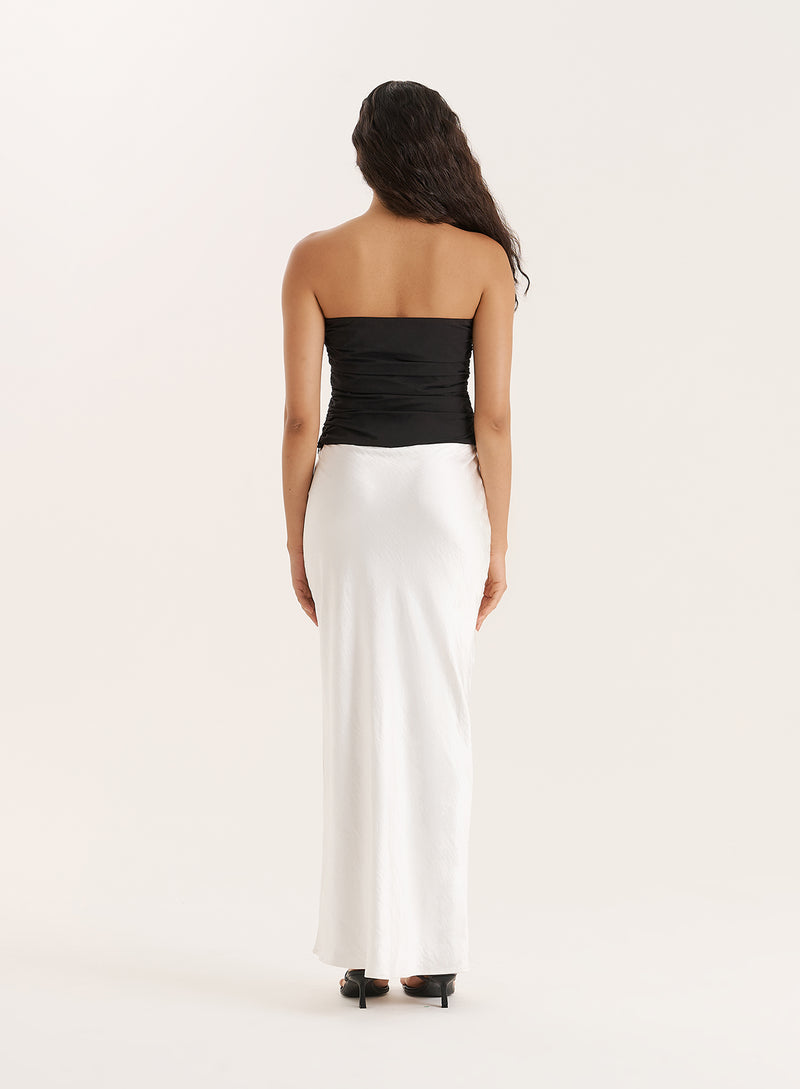 Black Cut Out Gold Hardware Bandeau Top- Sally