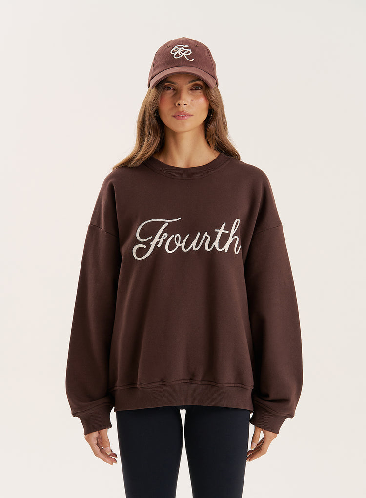 Chocolate Fourth Branded Sweatshirt- Amba