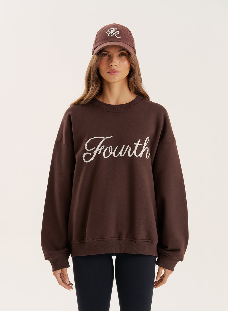 Chocolate Fourth Branded Sweatshirt- Amba