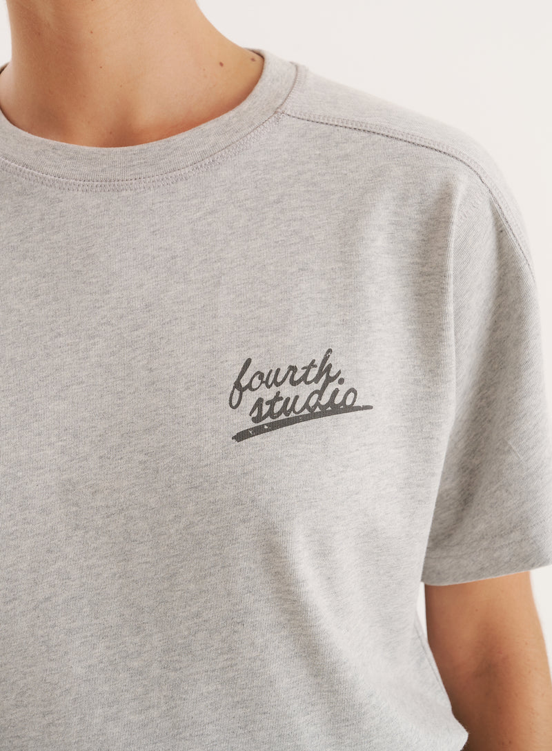 Grey Fourth Studio Cotton T-Shirt-Nina