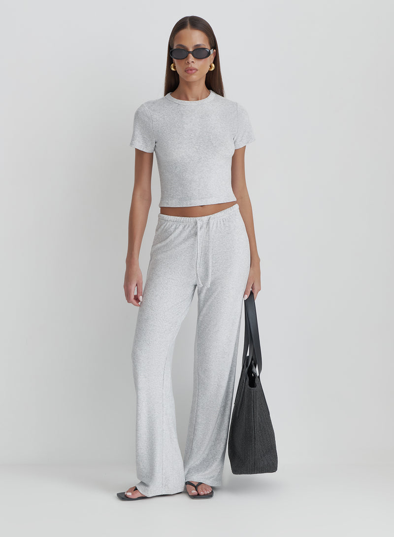 Grey Towelling Baby Tee