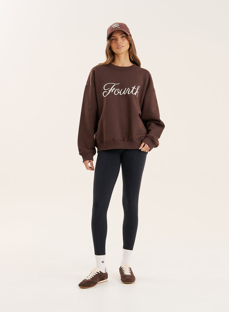 Chocolate Fourth Branded Sweatshirt- Amba