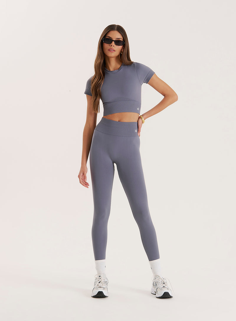 Grey Sculpting Seamless Gym Leggings- Tyler