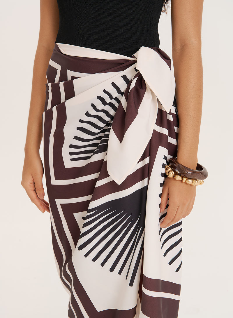 Abstract Print Sarong- Aura