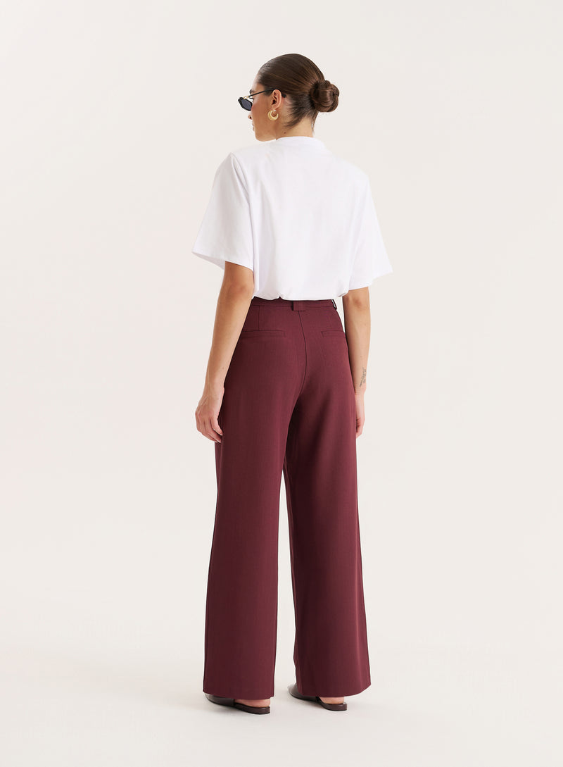 Burgundy Tailored Trouser-Maggie