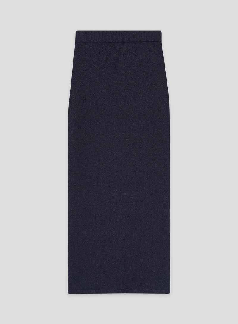 Navy Knitted Maxi Skirt- Sharni