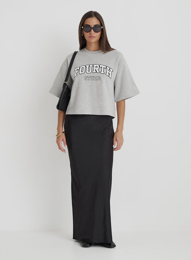 Grey Oversized Fourth Studio Sweat Top- Xenia