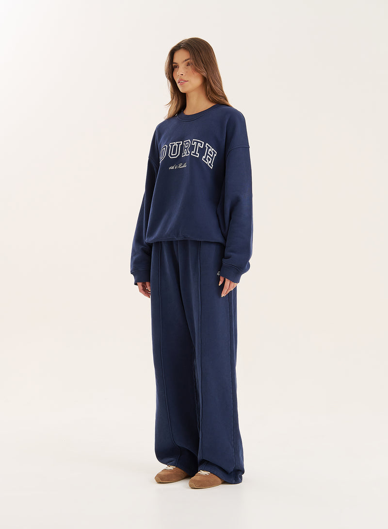 Navy Fourth Embroidered Branded Sweatshirt- Leon